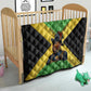 Marcus Garvey Quilt Jamaican Flag Theme African Fist Civil Rights Symbol Pan African Tribute Design - African Pride