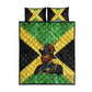 Marcus Garvey Quilt Bed Set Jamaican Flag Theme African Fist Civil Rights Symbol Pan African Tribute Design - African Pride