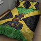 Marcus Garvey Quilt Bed Set Jamaican Flag Theme African Fist Civil Rights Symbol Pan African Tribute Design - African Pride