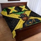 Marcus Garvey Quilt Bed Set Jamaican Flag Theme African Fist Civil Rights Symbol Pan African Tribute Design - African Pride
