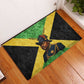 Marcus Garvey Rubber Doormat Jamaican Flag Theme African Fist Civil Rights Symbol Pan African Tribute Design - African Pride
