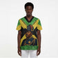 Marcus Garvey Scrub Top Jamaican Flag Theme African Fist Civil Rights Symbol Pan African Tribute Design - African Pride