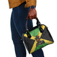 Marcus Garvey Shoulder Handbag Jamaican Flag Theme African Fist Civil Rights Symbol Pan African Tribute Design - African Pride