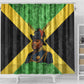 Marcus Garvey Shower Curtain Jamaican Flag Theme African Fist Civil Rights Symbol Pan African Tribute Design - African Pride
