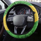 Marcus Garvey Steering Wheel Cover Jamaican Flag Theme African Fist Civil Rights Symbol Pan African Tribute Design - African Pride
