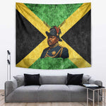Marcus Garvey Tapestry Jamaican Flag Theme African Fist Civil Rights Symbol Pan African Tribute Design - African Pride
