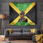 Marcus Garvey Tapestry Jamaican Flag Theme African Fist Civil Rights Symbol Pan African Tribute Design - African Pride