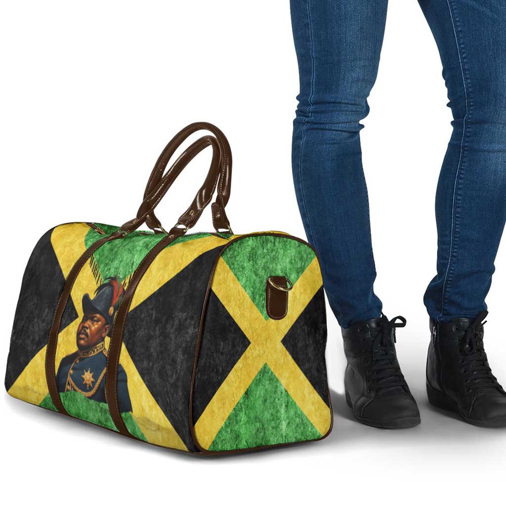 Marcus Garvey Travel Bag Jamaican Flag Theme African Fist Civil Rights Symbol Pan African Tribute Design - African Pride