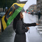 Marcus Garvey Umbrella Jamaican Flag Theme African Fist Civil Rights Symbol Pan African Tribute Design - African Pride