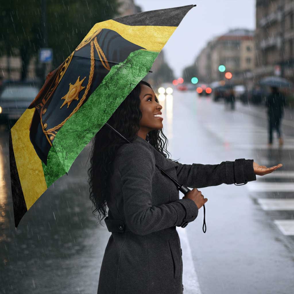 Marcus Garvey Umbrella Jamaican Flag Theme African Fist Civil Rights Symbol Pan African Tribute Design - African Pride