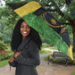 Marcus Garvey Umbrella Jamaican Flag Theme African Fist Civil Rights Symbol Pan African Tribute Design - African Pride
