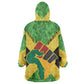 Marcus Garvey Wearable Blanket Hoodie Jamaican Flag Theme African Fist Civil Rights Symbol Pan African Tribute Design - African Pride