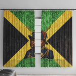 Marcus Garvey Window Curtain Jamaican Flag Theme African Fist Civil Rights Symbol Pan African Tribute Design - African Pride