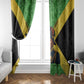 Marcus Garvey Window Curtain Jamaican Flag Theme African Fist Civil Rights Symbol Pan African Tribute Design - African Pride