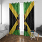 Marcus Garvey Window Curtain Jamaican Flag Theme African Fist Civil Rights Symbol Pan African Tribute Design - African Pride