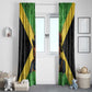 Marcus Garvey Window Curtain Jamaican Flag Theme African Fist Civil Rights Symbol Pan African Tribute Design - African Pride