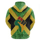 Marcus Garvey Zip Hoodie Jamaican Flag Theme African Fist Civil Rights Symbol Pan African Tribute Design - African Pride