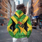 Marcus Garvey Zip Hoodie Jamaican Flag Theme African Fist Civil Rights Symbol Pan African Tribute Design - African Pride