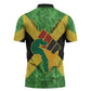 Marcus Garvey Zipper Polo Shirt Jamaican Flag Theme African Fist Civil Rights Symbol Pan African Tribute Design - African Pride