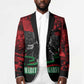 Marcus Garvey Blazer Collage Design Progress Is the Attraction Quote Pan African Movement Tribute - African Pride