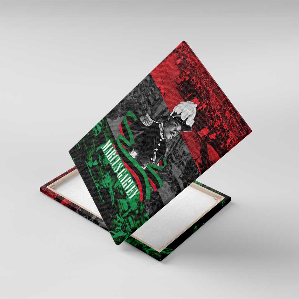 Marcus Garvey Canvas Wall Art Collage Design Progress Is the Attraction Quote Pan African Movement Tribute - African Pride