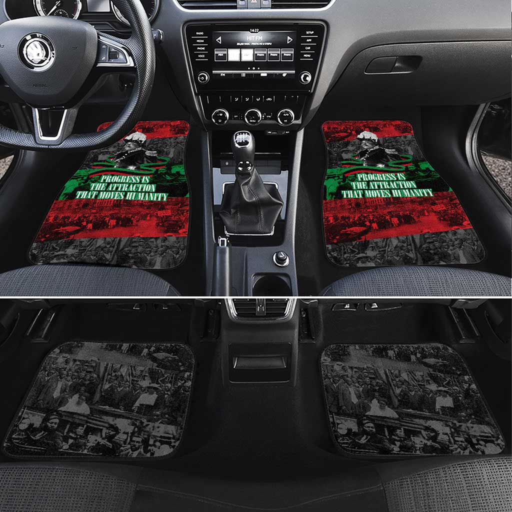 Marcus Garvey Car Mats Collage Design Progress Is the Attraction Quote ...