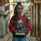 Marcus Garvey Hoodie Collage Design Progress Is the Attraction Quote Pan African Movement Tribute - African Pride