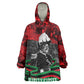 Marcus Garvey Kid Wearable Blanket Hoodie Collage Design Progress Is the Attraction Quote Pan African Movement Tribute - African Pride