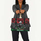 Marcus Garvey Leather Bag Collage Design Progress Is the Attraction Quote Pan African Movement Tribute - African Pride