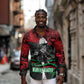 Marcus Garvey Long Sleeve Button Shirt Collage Design Progress Is the Attraction Quote Pan African Movement Tribute - African Pride