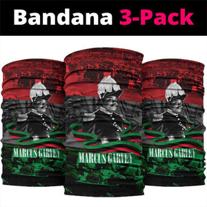 Marcus Garvey Neck Gaiter Collage Design Progress Is the Attraction Quote Pan African Movement Tribute - African Pride