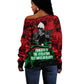 Marcus Garvey Off Shoulder Sweater Collage Design Progress Is the Attraction Quote Pan African Movement Tribute - African Pride