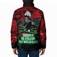 Marcus Garvey Padded Jacket Collage Design Progress Is the Attraction Quote Pan African Movement Tribute - African Pride