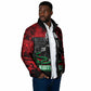 Marcus Garvey Padded Jacket Collage Design Progress Is the Attraction Quote Pan African Movement Tribute - African Pride