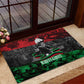 Marcus Garvey Rubber Doormat Collage Design Progress Is the Attraction Quote Pan African Movement Tribute - African Pride