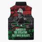 Marcus Garvey Sleeveless Puffer Jacket Collage Design Progress Is the Attraction Quote Pan African Movement Tribute - African Pride