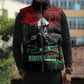 Marcus Garvey Sleeveless Puffer Jacket Collage Design Progress Is the Attraction Quote Pan African Movement Tribute - African Pride