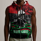 Marcus Garvey Sleeveless Zip Hoodie Collage Design Progress Is the Attraction Quote Pan African Movement Tribute - African Pride