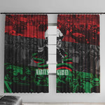Marcus Garvey Window Curtain Collage Design Progress Is the Attraction Quote Pan African Movement Tribute - African Pride