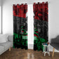 Marcus Garvey Window Curtain Collage Design Progress Is the Attraction Quote Pan African Movement Tribute - African Pride