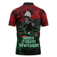 Marcus Garvey Zipper Polo Shirt Collage Design Progress Is the Attraction Quote Pan African Movement Tribute - African Pride