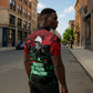 Marcus Garvey Zipper Polo Shirt Collage Design Progress Is the Attraction Quote Pan African Movement Tribute - African Pride