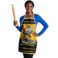 Marcus Garvey Apron Yellow African Pattern Design Pan African Flag Civil Rights Movement Tribute - African Pride