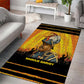 Marcus Garvey Area Rug Yellow African Pattern Design Pan African Flag Civil Rights Movement Tribute - African Pride