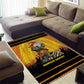 Marcus Garvey Area Rug Yellow African Pattern Design Pan African Flag Civil Rights Movement Tribute - African Pride