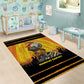 Marcus Garvey Area Rug Yellow African Pattern Design Pan African Flag Civil Rights Movement Tribute - African Pride