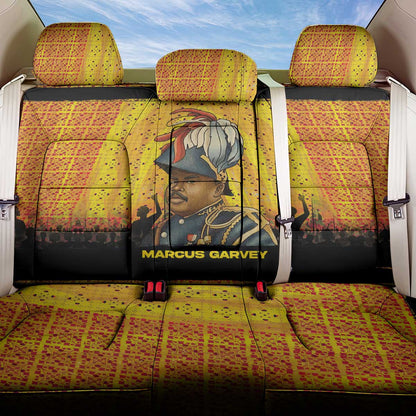 Marcus Garvey Back Car Seat Cover Yellow African Pattern Design Pan African Flag Civil Rights Movement Tribute - African Pride