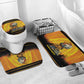Marcus Garvey Bathroom Set Yellow African Pattern Design Pan African Flag Civil Rights Movement Tribute - African Pride