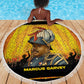 Marcus Garvey Beach Blanket Yellow African Pattern Design Pan African Flag Civil Rights Movement Tribute - African Pride