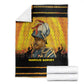 Marcus Garvey Blanket Yellow African Pattern Design Pan African Flag Civil Rights Movement Tribute - African Pride
